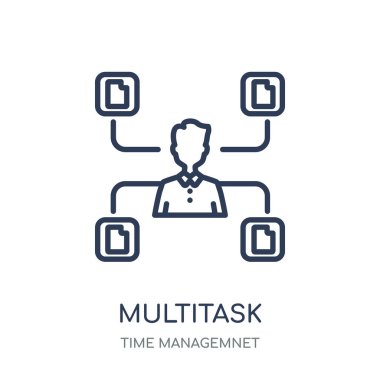 Simge çok sayı. Doğrusal sembolü tasarım zamanı managemnet koleksiyonundan çok sayı.