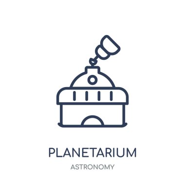 Yıldız simgesi. Planetarium doğrusal sembolü tasarım astronomi Collection.