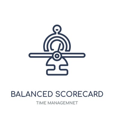 Kurumsal karne simgesi. Kurumsal karne doğrusal sembolü tasarım zamanı managemnet Collection.