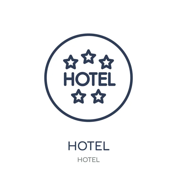 Hotel Signaalpictogram Signaal Lineaire Symbool Hoteldesign Uit Hotel Collectie Eenvoudig — Stockvector