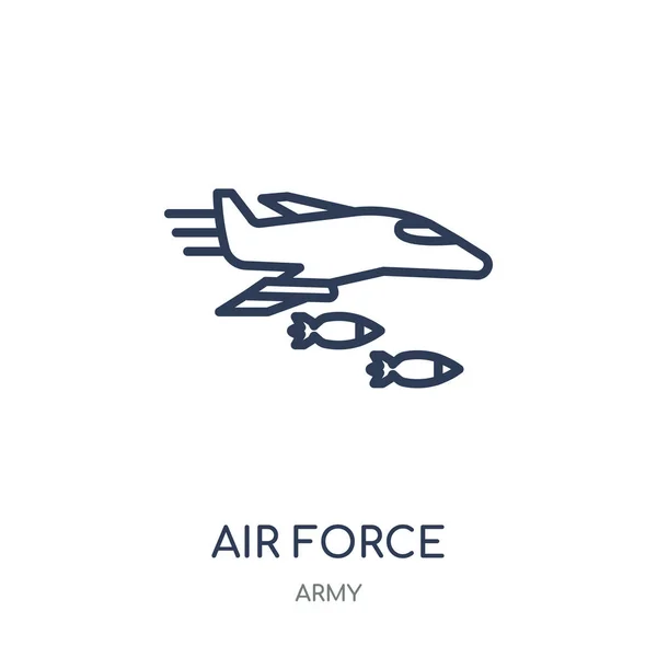 空軍のアイコン 軍コレクションから空軍線形シンボル デザイン — ストックベクタ