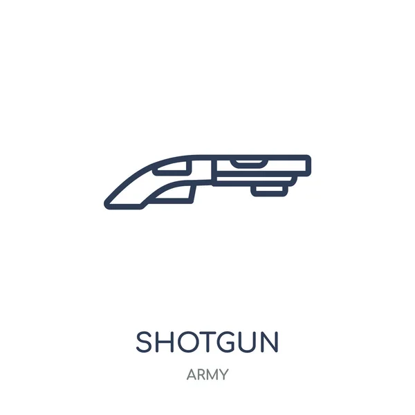 Ikona Shotgun Shotgun Symbol Liniowy Wzór Kolekcji Armii — Wektor stockowy