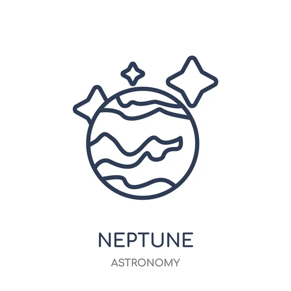 Icône Neptune Conception Symboles Linéaires Neptune Collection Astronomy — Image vectorielle