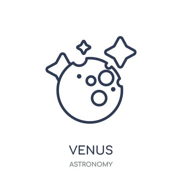 Icono Venus Venus Diseño Símbolo Lineal Colección Astronomía — Archivo Imágenes Vectoriales