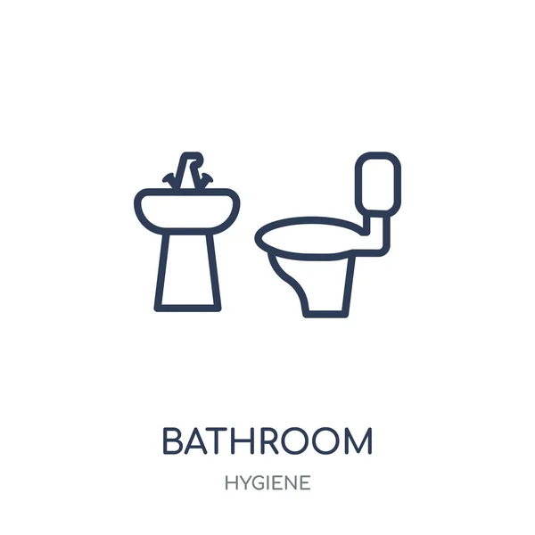 Bad Ikone Lineares Design Des Badsymbols Aus Der Hygiene Kollektion — Stockvektor