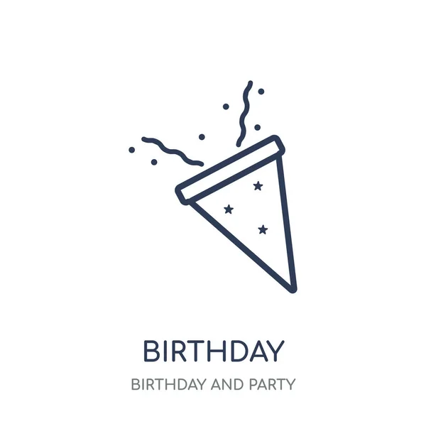Ikon Ulang Tahun Ulang Tahun Linear Simbol Desain Dari Birthday - Stok Vektor