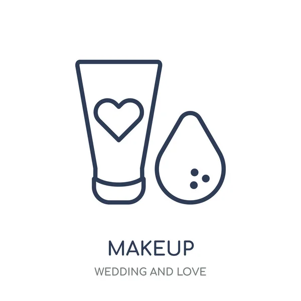 Makeup icon. Makeup linear symbol design from Wedding and love collection. Simple outline element vector illustration on white background.