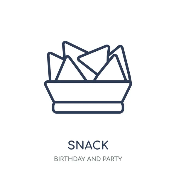 Піктограма Закуски Дизайн Лінійного Символу Закуски Колекції Birthday Party Проста — стоковий вектор