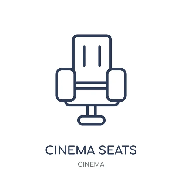 Cinema Säten Ikonen Cinema Säten Linjär Symbol Design Från Film — Stock vektor