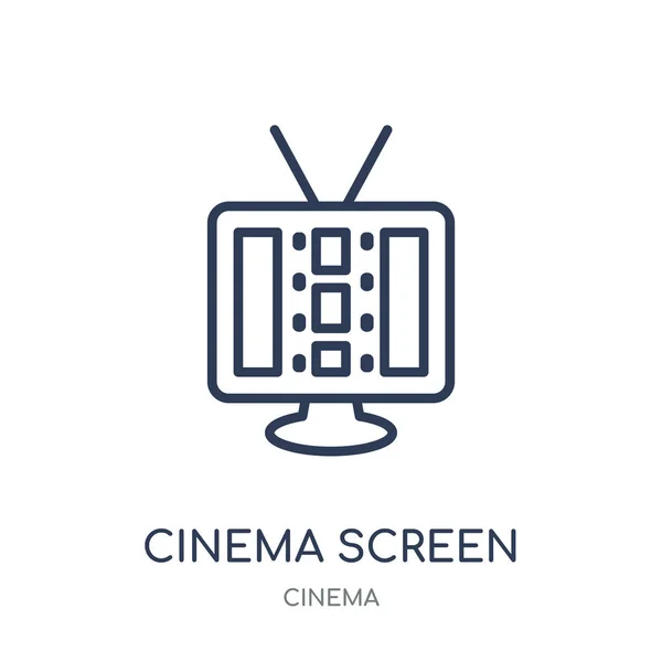 Icône Écran Cinéma Cinéma Écran Linéaire Symbole Design Collection Cinéma — Image vectorielle