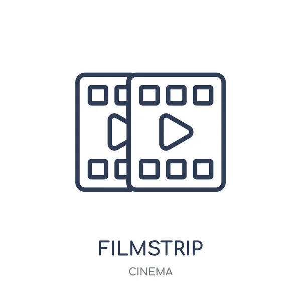 Filmstrip Pictogram Filmstrip Lineaire Symbool Ontwerp Uit Cinema Collectie Eenvoudig — Stockvector