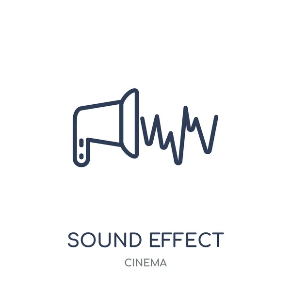 Soundeffekt Symbol Lineares Design Mit Soundeffekt Symbolen Aus Der Kinosammlung — Stockvektor