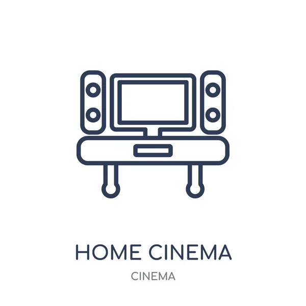 Εικονίδιο Του Οικιακού Κινηματογράφου Οικιακού Κινηματογράφου Σύμβολο Γραμμική Σχεδίαση Από — Διανυσματικό Αρχείο