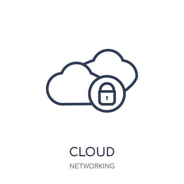 Wolkensymbol Wolkenlineares Symboldesign Aus Der Netzwerksammlung Einfache Darstellung Von Umrisselementen — Stockvektor