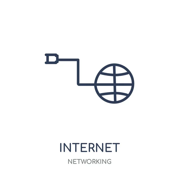인터넷 아이콘입니다 네트워킹 컬렉션에서 인터넷 디자인입니다 배경에 간단한 일러스트 — 스톡 벡터