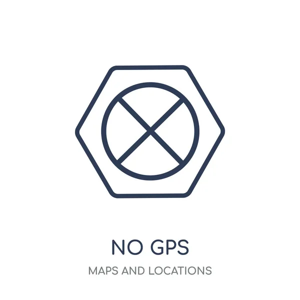 Hay Icono Gps Hay Diseño Símbolo Lineal Gps Colección Maps — Vector de stock