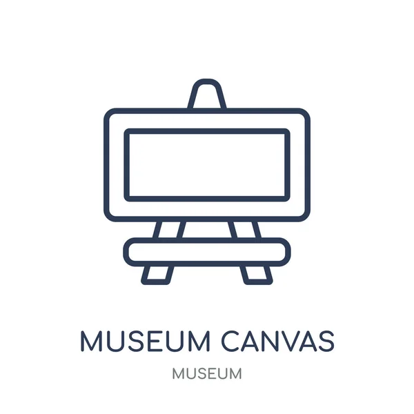 Museet Canvas Ikonen Museet Canvas Linjär Symbol Design Från Museets — Stock vektor