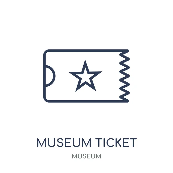 Museumsticket Symbol Lineare Symbolgestaltung Aus Der Museumssammlung Einfache Darstellung Von — Stockvektor