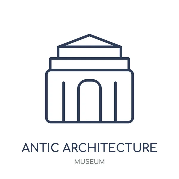 Antic Arkitekturen Ikonen Antic Arkitekturen Linjär Symbol Design Från Museets — Stock vektor