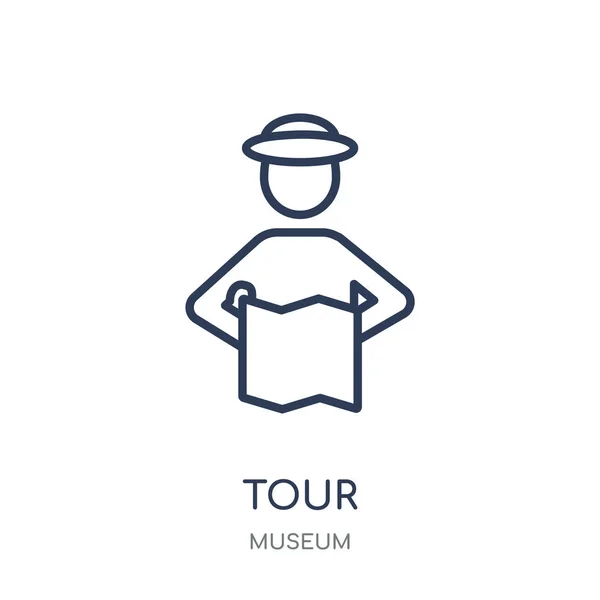 Het Pictogram Van Tour Tour Lineaire Symbool Design Uit Museumcollectie — Stockvector