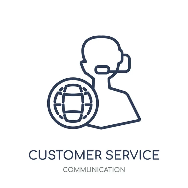 Icono Servicio Cliente Servicio Cliente Diseño Símbolo Lineal Colección Comunicación — Vector de stock