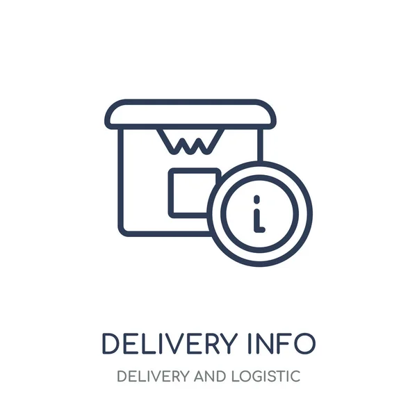 Delivery Info Icon Delivery Info Linear Symbol Design Delivery Logistic — Stock Vector