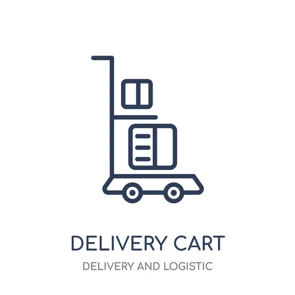 Delivery Cart Icon Delivery Cart Linear Symbol Design Delivery Logistic — Stock Vector