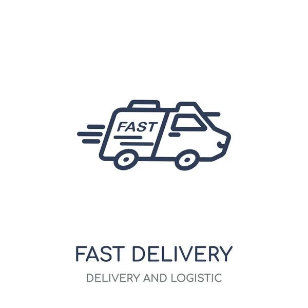 Fast Delivery Icon Fast Delivery Linear Symbol Design Delivery Logistic — Stock Vector