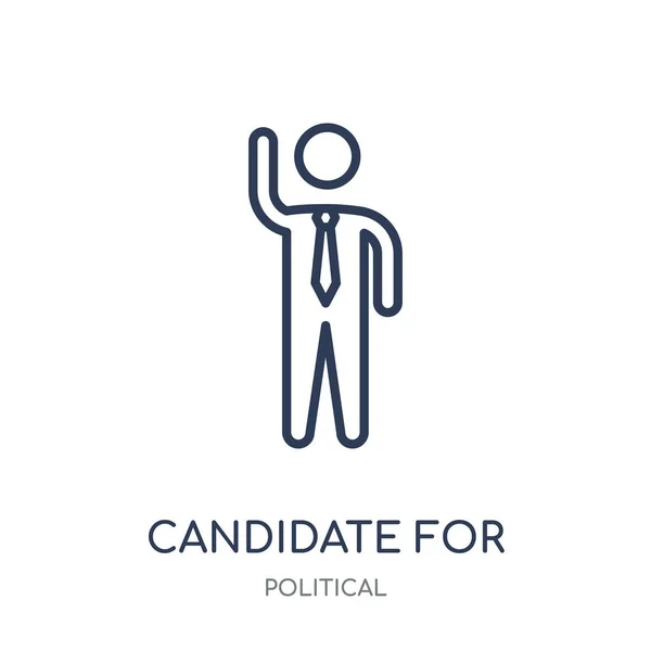 Candidate Elections Icon Candidate Elections Linear Symbol Design Political Collection — Stock Vector