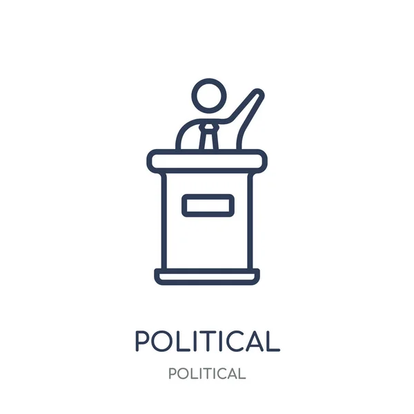 Politikai Jelölt Beszéd Ikonra Politikai Jelölt Beszéd Lineáris Szimbólum Design — Stock Vector
