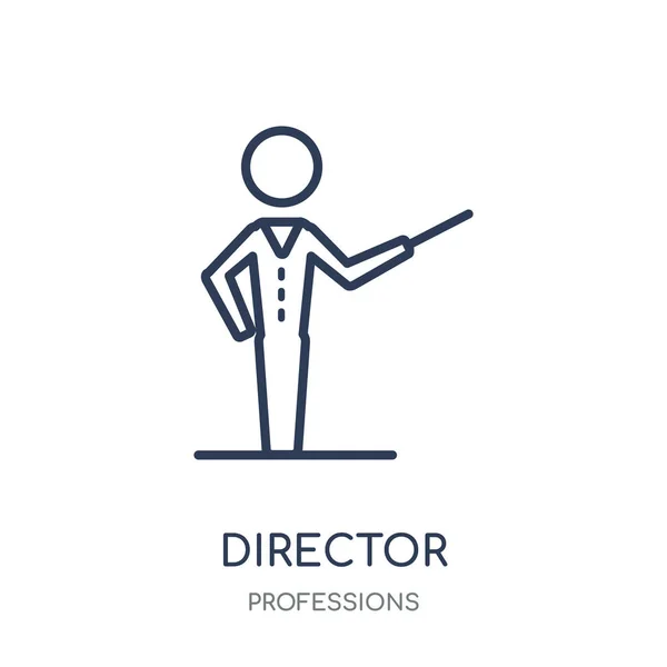 Directeur Pictogram Directeur Lineaire Symbool Ontwerp Uit Beroepen Collectie Eenvoudig — Stockvector