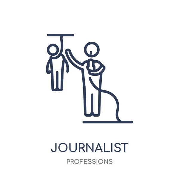 Journalist Pictogram Journalist Lineaire Symbool Ontwerp Uit Beroepen Collectie Eenvoudig — Stockvector