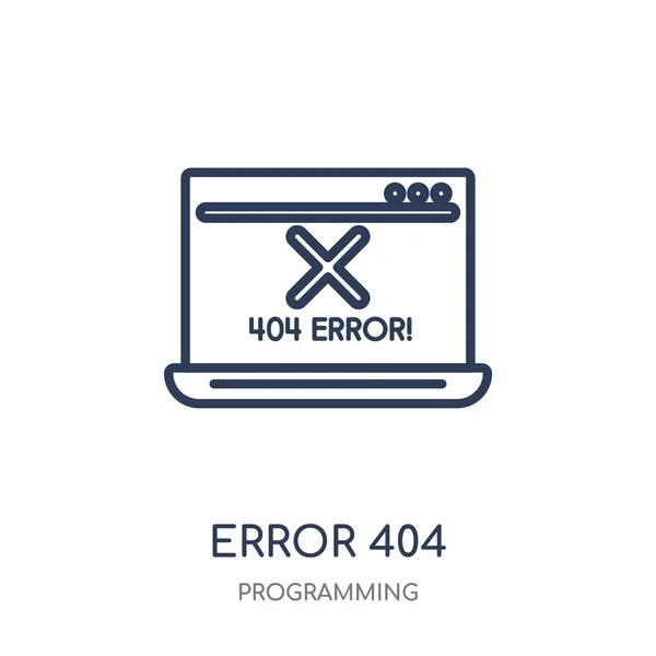 Помилка 404 Піктограми Помилка 404 Лінійний Дизайн Символів Колекції Програмування — стоковий вектор