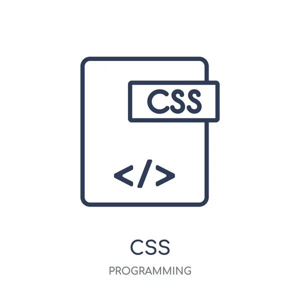 Css Css 线性符号设计从编程集合 简单的大纲元素向量例证在白色背景 — 图库矢量图片