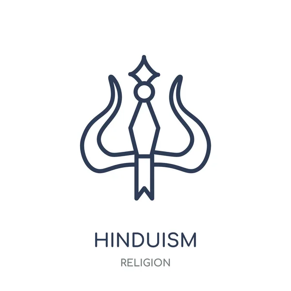 Hinduismen Ikonen Hinduismen Linjär Symbol Design Från Religion Samling Enkel — Stock vektor