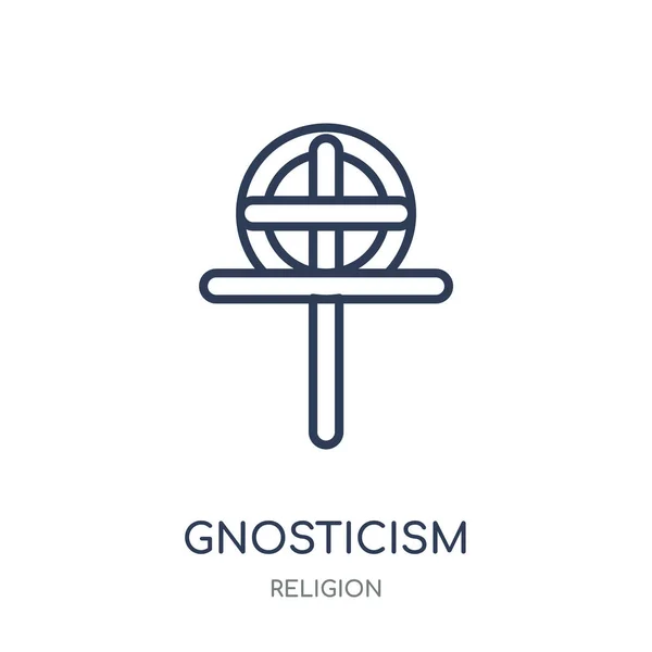 Icono Gnosticismo Diseño Símbolo Lineal Gnosticismo Colección Religion Esquema Simple — Archivo Imágenes Vectoriales