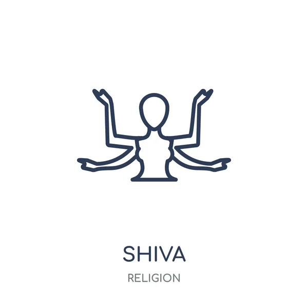 Shiva Icon Shiva Linear Symbol Design Religion Collection Simple Outline — Stock Vector