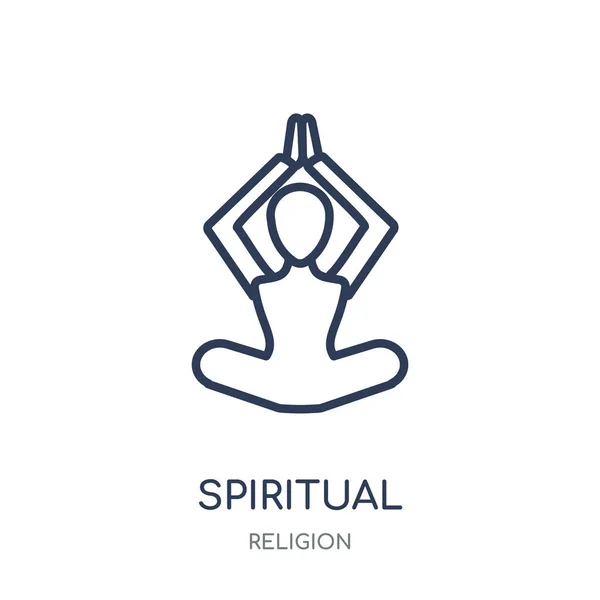 Icône Spirituelle Modèle Symbole Linéaire Spirituel Collection Religion Illustration Vectorielle — Image vectorielle