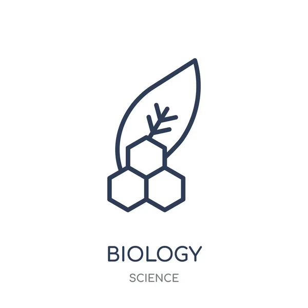 生物アイコン 生物科学のコレクションから線形シンボル デザイン 白い背景の上の簡単なアウトライン要素ベクトル図 — ストックベクタ