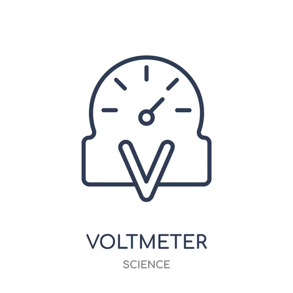 Значок Вольтметра Линейный Дизайн Вольтметра Коллекции Science Простая Иллюстрация Вектора — стоковый вектор