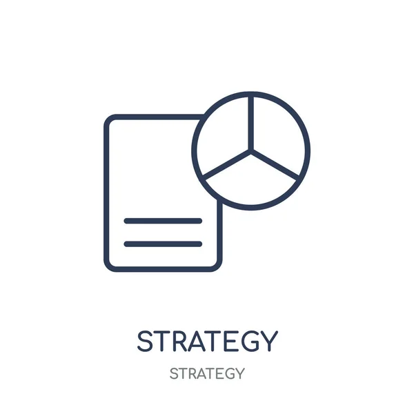 Icono Gestión Estrategia Estrategia Diseño Símbolo Lineal Gestión Colección Strategy — Vector de stock