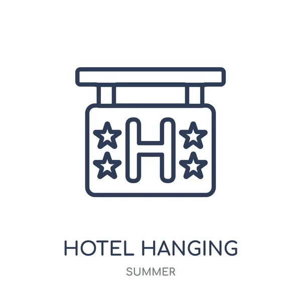 Hotel Hängen Signal Von Vier Sternen Symbol Hotel Hängesignal Von — Stockvektor