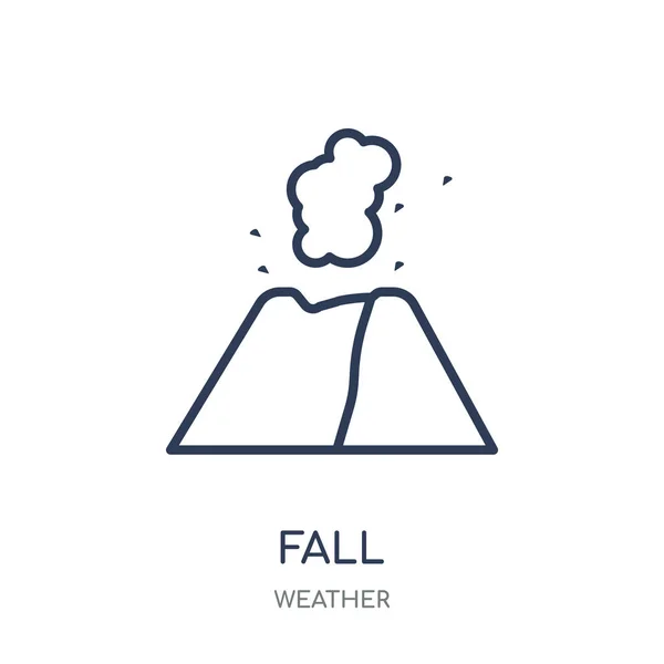 Ikona Podzim Padají Lineární Symbol Designu Kolekce Počasí Jednoduchý Přehled — Stockový vektor