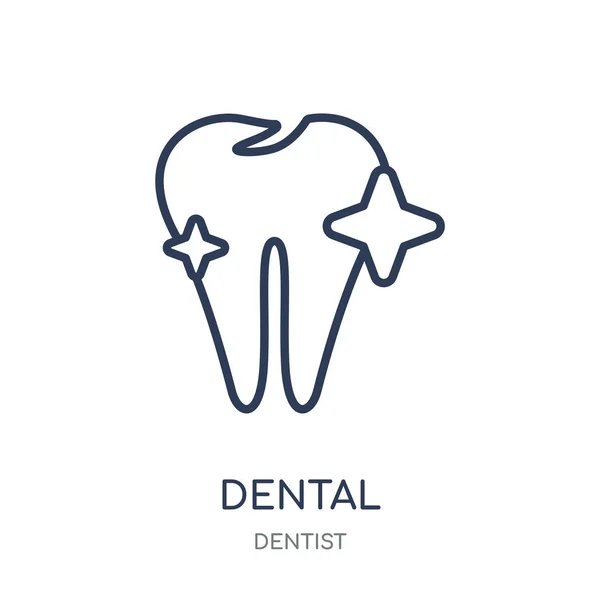 Οδοντιατρική Εικονίδιο Οδοντιατρικό Σύμβολο Γραμμική Σχεδίαση Από Οδοντίατρο Συλλογή Εικονογράφηση — Διανυσματικό Αρχείο
