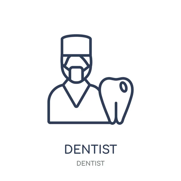 Icône Dentiste Conception Symbole Linéaire Dentiste Collection Dentiste Illustration Vectorielle — Image vectorielle