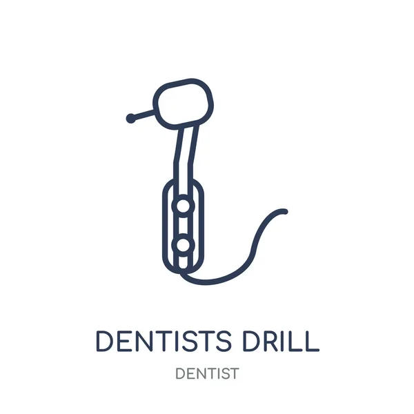 Οδοντίατροι Τρυπάνι Εικονίδιο Εργαλείου Οδοντίατροι Τρυπάνι Εργαλείο Σύμβολο Γραμμική Σχεδίαση — Διανυσματικό Αρχείο