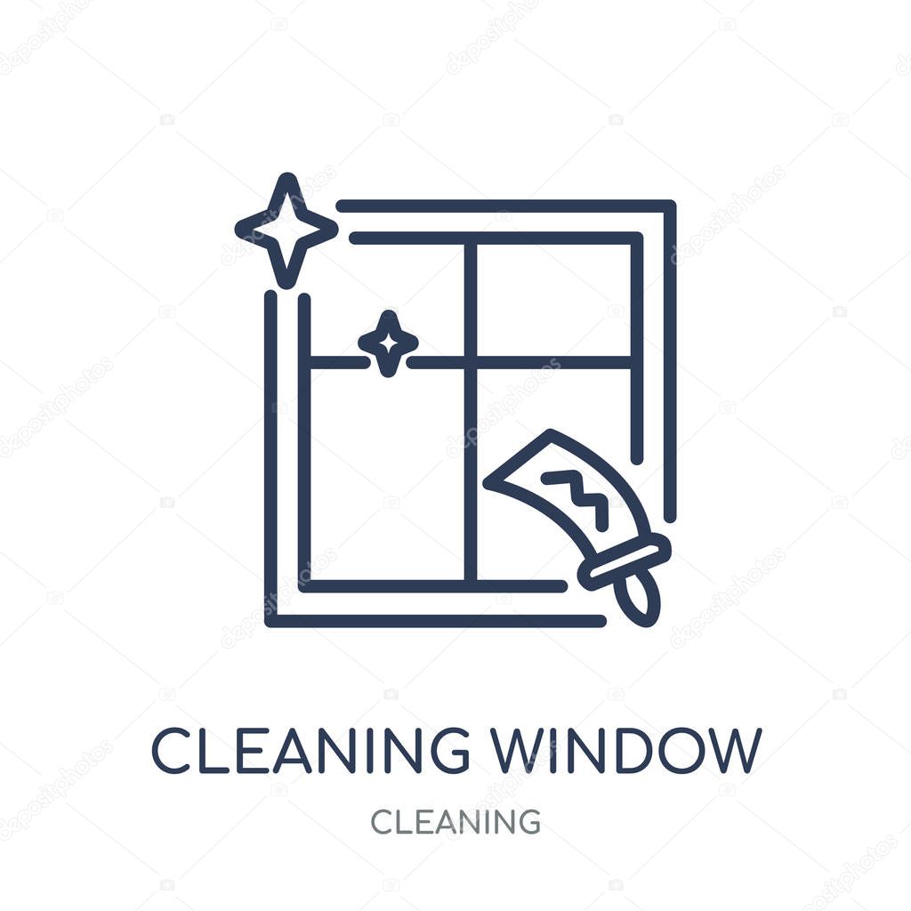 Cleaning Window icon. Cleaning Window linear symbol design from Cleaning collection. Simple outline element vector illustration on white background.