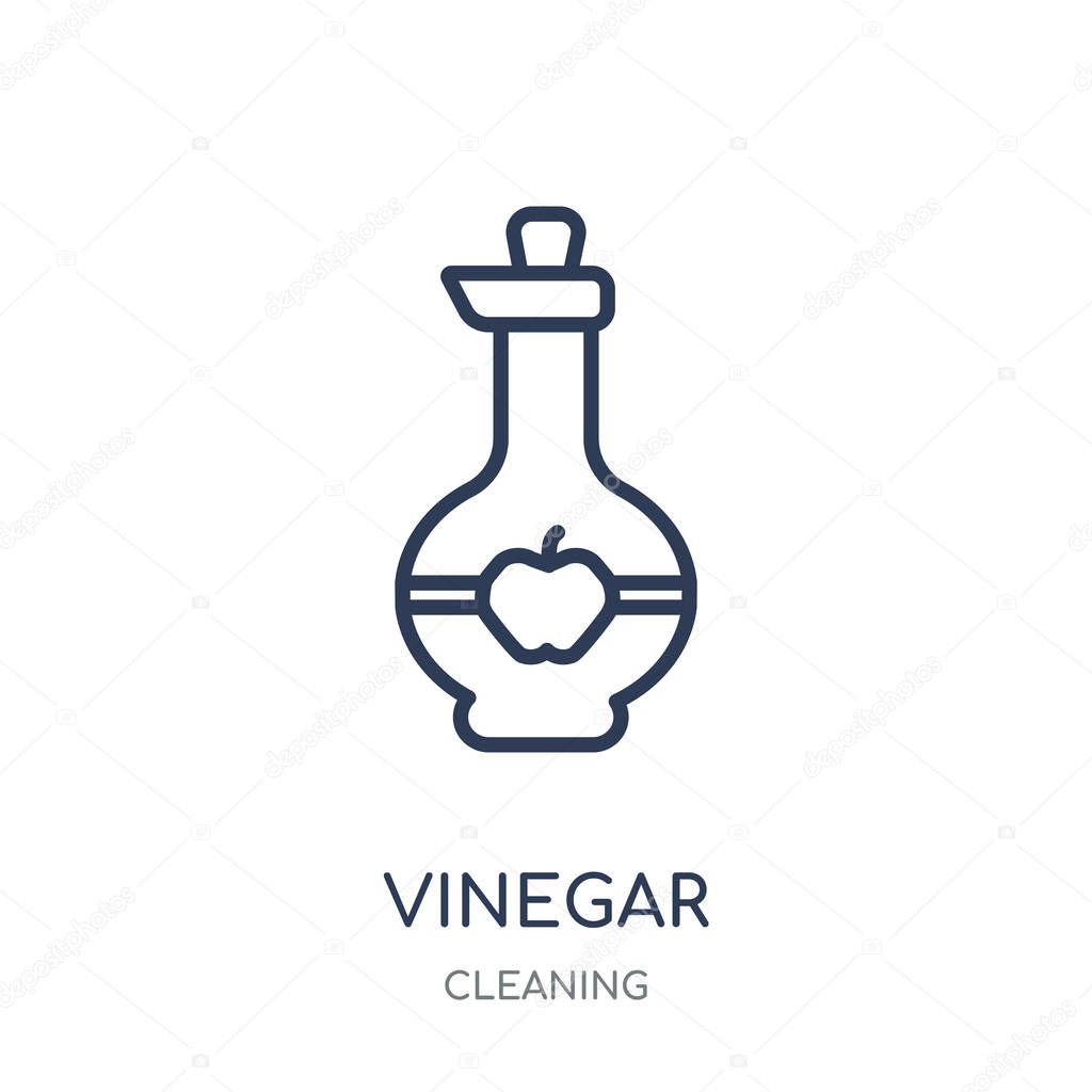 vinegar icon. vinegar linear symbol design from Cleaning collection. Simple outline element vector illustration on white background.