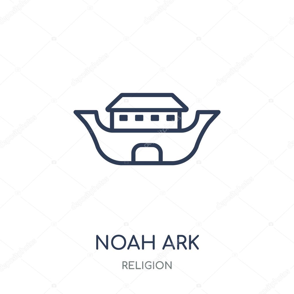 Noah Ark icon. Noah Ark linear symbol design from Religion collection. Simple outline element vector illustration on white background.
