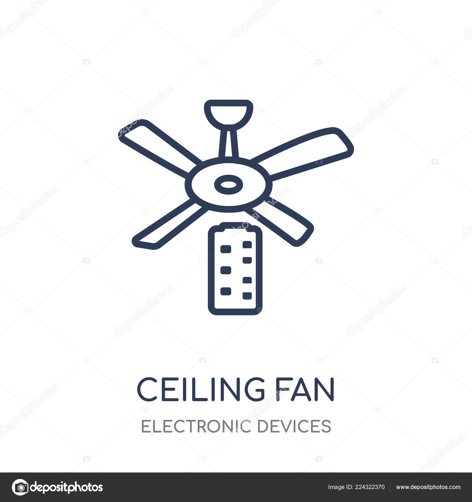 Ceiling Fan Icon Ceiling Fan Linear Symbol Design Electronic